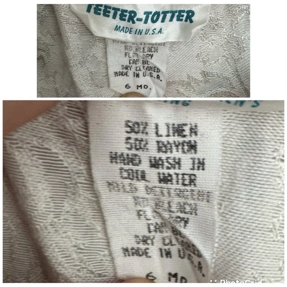 Vintage Teeter-Totter Baby Romper Size 6 Months Floral Jumpsuit Tapestry Brocade
